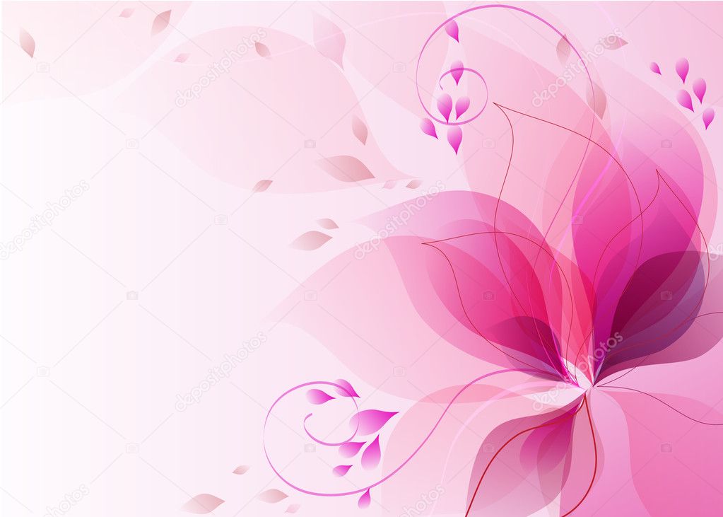 Abstract colorful background  with  flowers